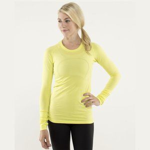 Lululemon Swiftly Tech Long Sleeve Running Shirt Size 4 Bright Yellow